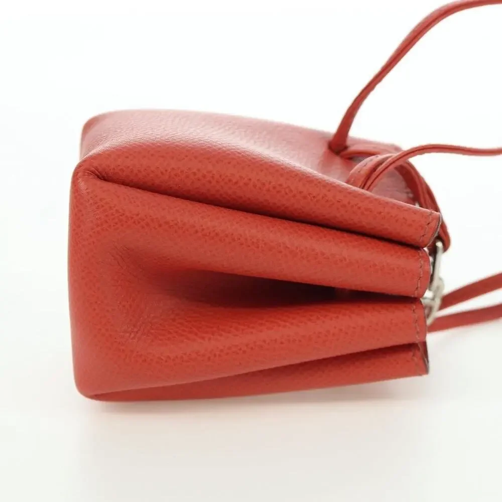Hermes Leather Vespa Pouch Red